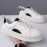 Men's Casual Sports Sneakers, Solid Color Low Top Lace-Up Shoes with Microfiber Synthetic Upper, Fabric Inner, Rubber Sole, and Faux Insole for All-Season Daily Wear