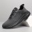 Men'S Breathable Knit Sneakers - Low-Top Casual Sneakers with Faux Upper, Fabric Lining & Durable Sole for Casual Attire, Gym, Skateboarding - Black, Sneakers, Gym Footwear, Sleek Shoe Design, Flexible Footwear