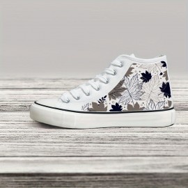 Y Maple Leaf 5-S002 Women's Black and White Casual Skate Shoes with Laces, Campus Style for All Seasons