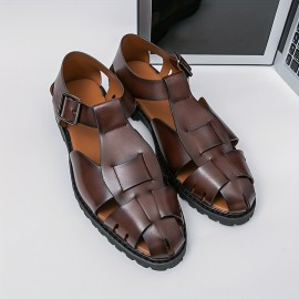 [Golden Dress Sandals] Metallic Golden Men's Business Casual Open-Toe Sandals | Adjustable Buckle Straps, Slip-On Synthetic Dress Shoes for Office, Semi-Formal & Streetwear - Breathable Rubber Sole, Summer Spring Formal Footwear