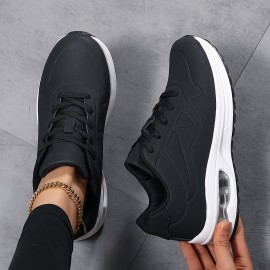 Women'S Lightweight Air Cushion Running Shoes - Breathable PU Upper, MD Sole & Fabric Lining, Low-Top Lace-Up Design for Gym, Hiking, Travel - All-Season Comfort & Support, Gym Shoes, Hiking Footwear, Sleek Sporty Look, Cushioned Comfort, Casual Sportswear, Durable Construction, Fitness Enthusiasts