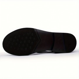 [Breathable Summer Sandals] Men's Genuine -like Strap (Second-Layer Cowhide) Adjustable Hook-and-Loop Sandals - Black Cushioned PU Insole & Non-Slip Rubber Sole - Breathable Summer Beach for Casual, Pool, Walking - Round-Toe Dress Sandals (No Laces)